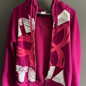 TNA pink sweater zip up size XL